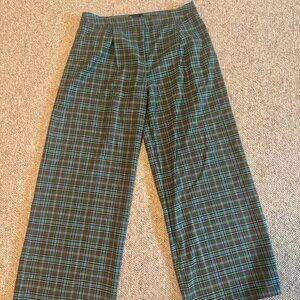 ASOS Design Wide-Leg Plaid Pants